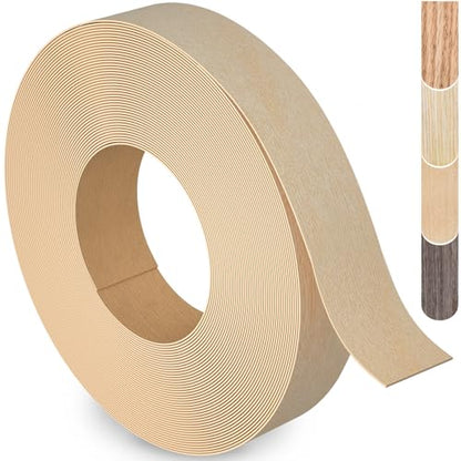 Birch Edge Banding, 1/2 inch x 25ft roll of Veneer Edge Banding Pre-glued Flexible, Wood Tape Banding for Cabinet Repair Furniture - color: Birch, size: 1/2"x 25FF