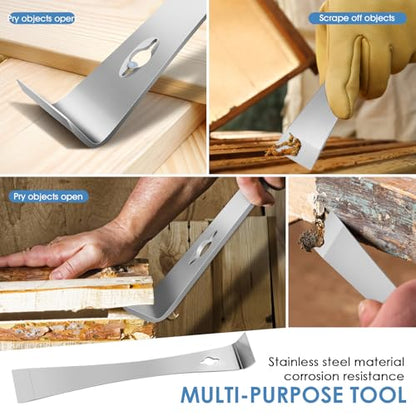 10-Inch Stainless Steel Pry Bar Scraper for Pulling, Lifting and Scraping