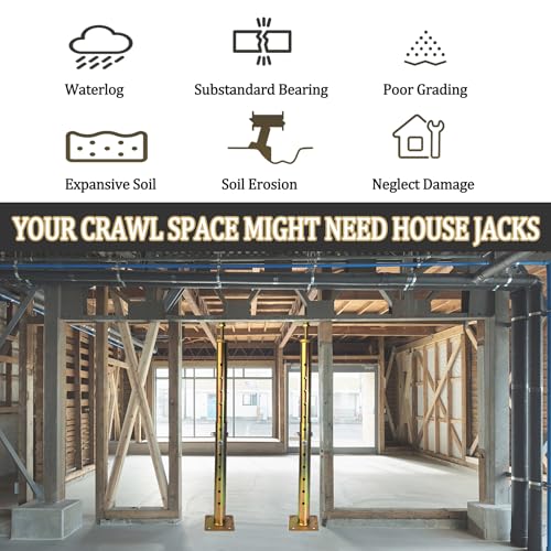 4 Pack House Floor Jacks Post Pole for Leveling, 18-35" Adjustable