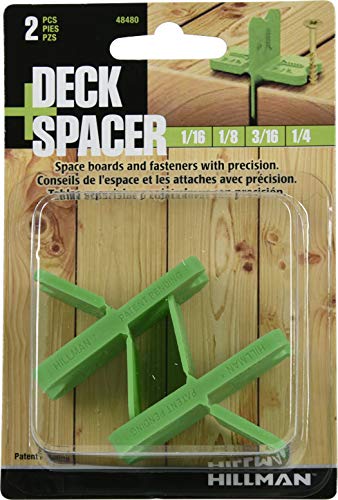Hillman 2 Pcs Deck Spacer Tool (1/4") | Deck Board Spacing Tool for Wood & Composite Decking | Durable Deck Spacing Gauge for Consistent Gaps, Drainage & Professional Deck Installation