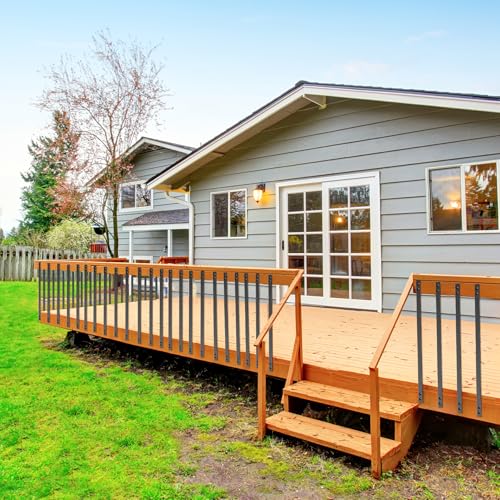 Akenow Deck Balusters, 32.25"x1" Metal Deck Spindles,61 Pack,with Screws - size: 32.25Inch