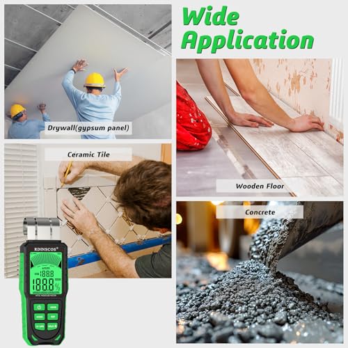 RDINSCOS Pinless Moisture Meter Non-Invasive Digital Moisture Detector - size: Big
