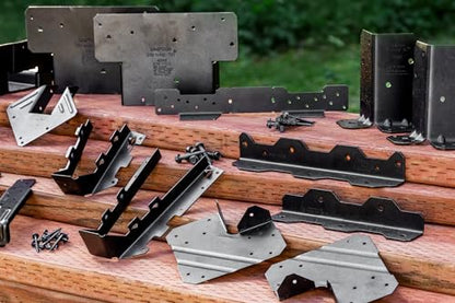 Simpson Strong-Tie LUS210PC Outdoor Accents LUSPC ZMAX, Black Powder-Coated Face-Mount Joist Hanger for 2x10
