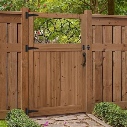 T Strap Hinges, Tee Hinge, T-Gate Hinges, Gate Strap Hinges, Wooden Fences Door, Barn Door, Shed Doors,Cabinet Door,Pet House Door, Barn Door Lock Latches 1PC (4 inch) - size: 4 inch set