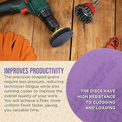 Dura-Gold Premium 800 Grit 3" Purple Film Ceramic Sanding Discs, Box of 30 - style: 800 Grit