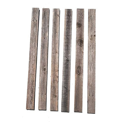 Rockin' Wood Real Wood Nail Up Application Rustic Reclaimed Naturally Weathered Barn Wood Accent Paneling Board Planks for Home Walls (8 Square feet) - size: 8 Square Feet