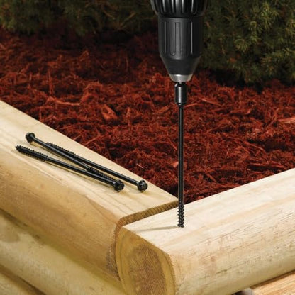 FastenMaster FMTLOK08-12 TimberLOK Heavy-Duty Wood Screw, 8 Inches, 12-Count,Black - size: 8 inches
