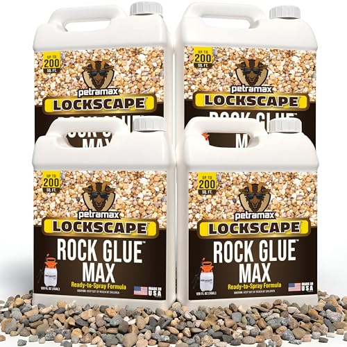 PetraMax Lockscape Ready to Use Rock Glue for Landscaping 4 Gallon USA-Made - size: 4 Gallon