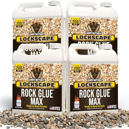 PetraMax Lockscape Ready to Use Rock Glue for Landscaping 4 Gallon USA-Made - size: 4 Gallon