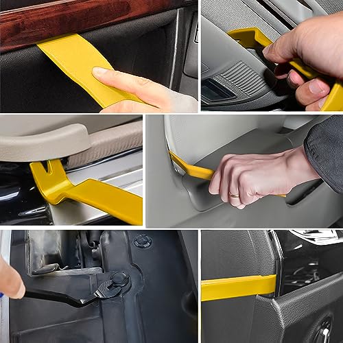 Nilight 8PCS Auto Trim Removal Tool Kit No-Scratch - color: Yellow, size: 8Pcs