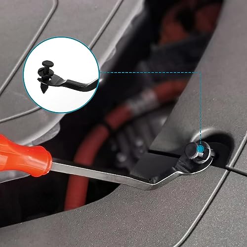 GLK Auto Trim Removal Tool Set, 5pcs Plastic Pry Tool Kit, Auto Trim Tool, Prying Tool, Car Door Panel Clip Revmoal Tool, Fasteners Remover, red - color: Red