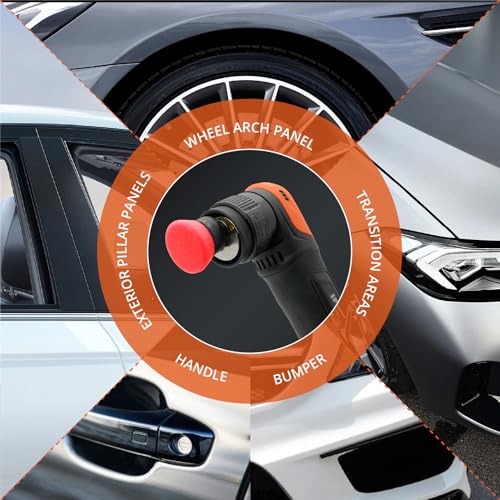 SPTA Red T10 Mini Ultra-Fine Finishing Foam Polishing Pads, 5Pcs 1.3inch/32mm Sponge Polishing Buffing Pads, Car Foam Detail Polishing Pad Kit for Car Detail Polishing, Small Area Polishing -FPTSS1R - color: 5Pcs Red T10 Ultra-Fine Finishing Pad, size: 1.