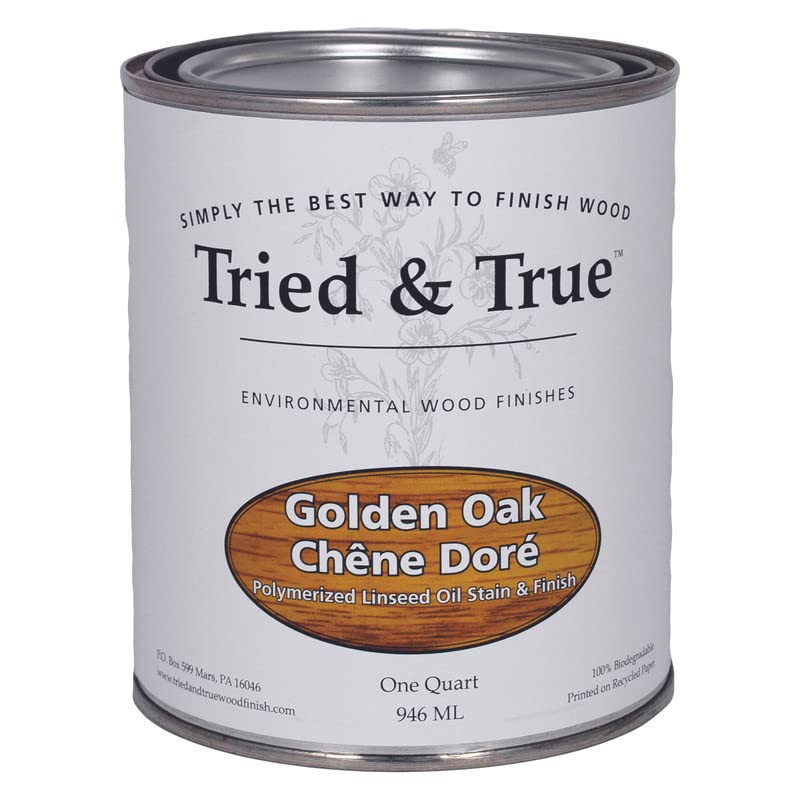 Tried & True Golden Oak Stain & Finish, Quart - color: Golden Oak, size: Quart