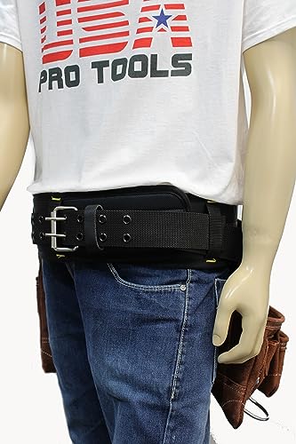 Tool Belt | Leather Tool Rig for Carpenters, Framers, Electricians, Constructors, and Handyman | Adjustable Tool Pouches (Brown)