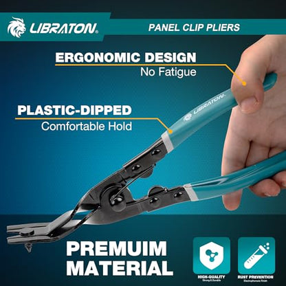 LIBRATON Panel Clip Pliers, Automotive Car Trim Removal Tool
