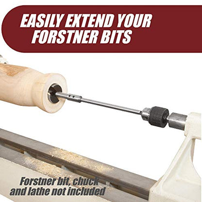 10" Forstner Bit 1/2" Shank Extension, Adds 8-1/2" Drilling Depth - size: 10" (1/2" Shank)
