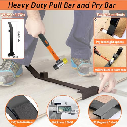 NAACOO Laminate Flooring Tools,6in1 Heavy Floor Install Kit for Vinyl Plank - size: 6 in 1 Flooring Tools