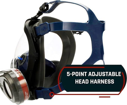 Parcil Distribution Full Face Respirator Mask - Air Purifying, Organic Vapor & Particulate - Industrial Use - CE Tested - color: Pd-101 Light Amber