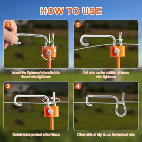 Fence Wire Tightener Farm Repair Tools Kit Quick Easy Tighten Barbed Wires