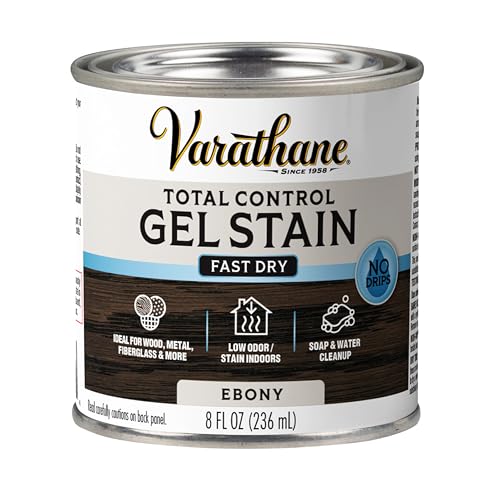 Varathane Total Control Ebony Gel Stain - color: Ebony, size: Half Pint (Pack of 1)