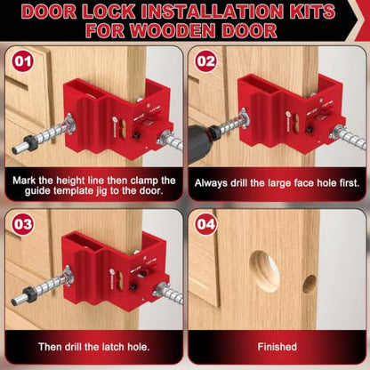 Door Lock Installation Kit & Door Latch Mortise Tool & Door Hinge Jig