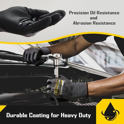 COOLJOB 6/12/36 Pairs Safety Work Gloves, Microfoam Nitrile Rubber Coated - size: Medium, style: 6 Pairs