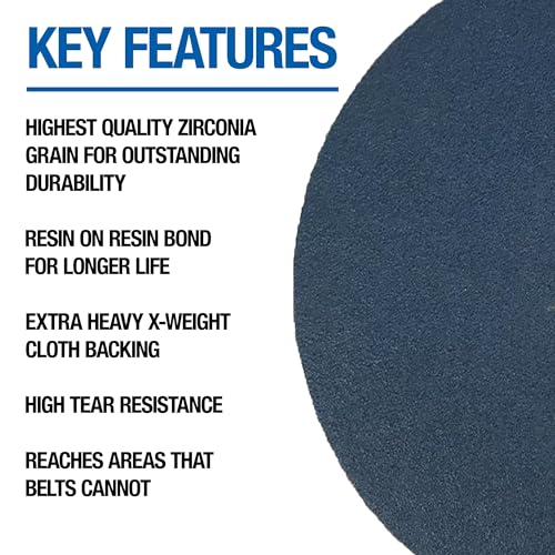 Mercer Industries 410100 Zirconia Cloth Floor Sanding Edger Discs, 7" x 7/8" Hole, Grit 100X (25 pack) - color: Zirconia, size: 7" x 7/8" Hole, style: 100X (25 pack)