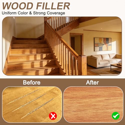 uxcell Wood Repair Kit 3 Color 0.88oz Wood Fillers Furniture Repair Kit - color: Yellow Sandalwood, Light Walnut, Natural Wood