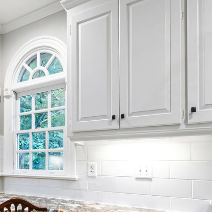 Ravinte White Semi-Overlay 1/2 inch Self-Closing Hinges, 10 Pack - color: White