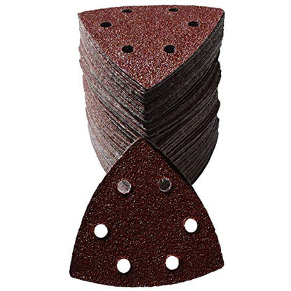 XXGO 100 Pcs 90mm 3-1/2 Inch Triangular Oscillating Multi Tool Sanding Pads