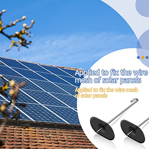 Funrous 120 Sets Solar Panel Bird Guard Fastener Clips Stainless Steel Set