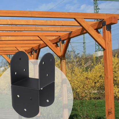 4 Pcs 4"x 4" Deck Post Caps Tie Brackets|Ineer Size(3.6"x 3.6") - size: 4"x 4" - 4 Pieces, style: Deck Post Caps Tie Brackets