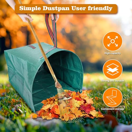 RISETEX 72 Gallon 4-Pack Collapsible Dustpan-Type Leaf Bags Yard Waste - style: 4 pack Yard Waste Bags