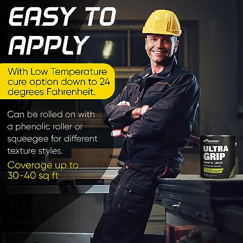 Ultra Grip Extra High Traction (Low Temp, Black) Non-Skid Paint for Industrial Surfaces, Gallon, Two-Part Epoxy - color: Black, style: Low Temp