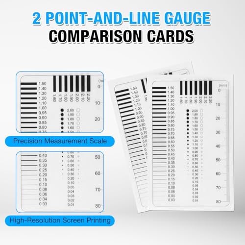 Crack Width Gauge， Concrete Crack Gauge Width Ruler Width Crack Gauge (CW-02 1PCS)