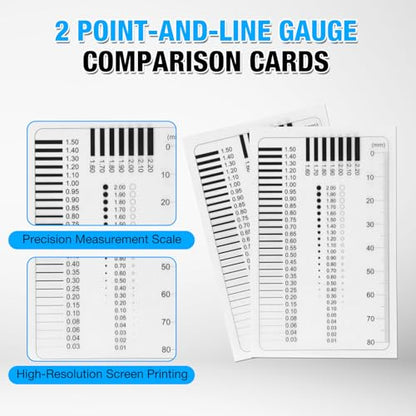 Crack Width Gauge， Concrete Crack Gauge Width Ruler Width Crack Gauge (CW-02 1PCS)