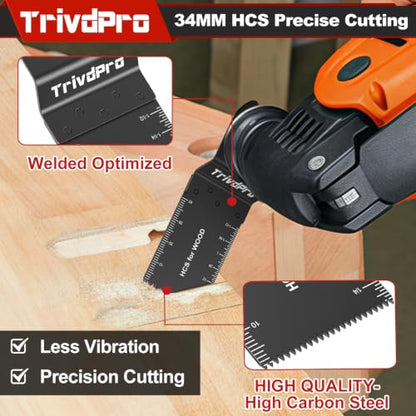 TrivdPro 100PCS Oscillating Saw Blades, Multitool Blades for Wood Plastics