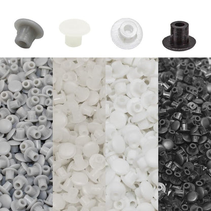 1000Pcs 3/16" Plastic Hole Plugs, Screw Cap Round Button Plug - color: Clear, size: 1000pcs*0.19"(5mm)