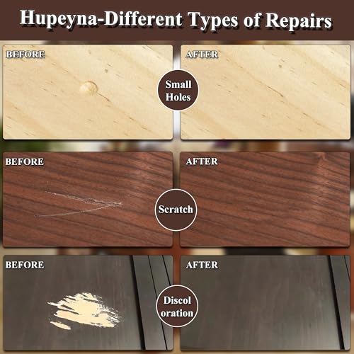 Hupeyna Wood Repair Kit, 12 Color Wood Fillers, Furniture Repair Kit
