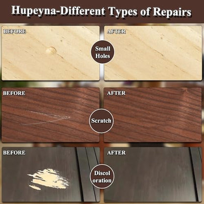 Hupeyna Wood Repair Kit, 12 Color Wood Fillers, Furniture Repair Kit
