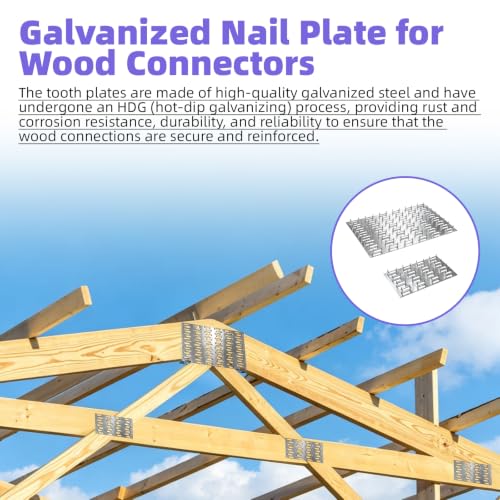 20 Pcs Pronged Truss Mending Plates Sat with Work Gloves
