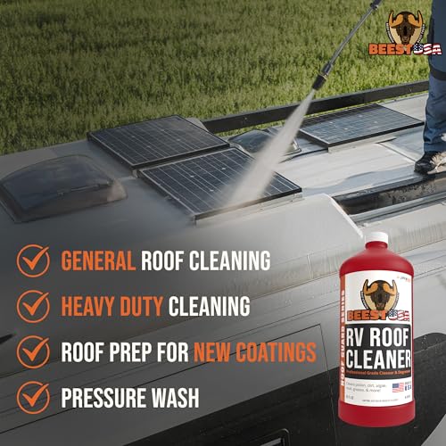 BEEST RV Roof Repair Kit Includes: Roof Coating 5G, EPDM Primer 1G, RV Cleaner 32 Oz, Non-Sag Lap sealant, Self-Leveling Lap Sealant, Seam Roller, Seam Tape & Gloves| Repair & Maintenance Bundle - style: 5G-RV-Roof Kit