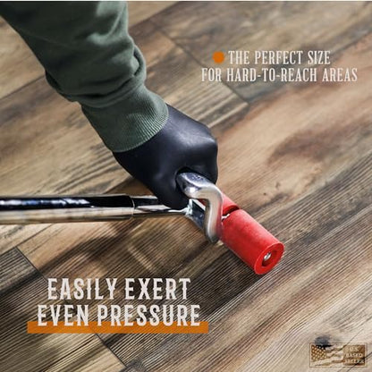 DCT Heavy-Duty Flooring Seam Press Roller, Extendable from 17in to 27in – Laminate, Vinyl, Carpet, Tile, Linoleum Floor