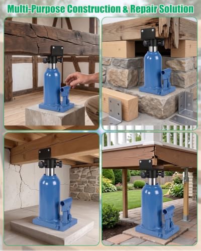 2 Pack U-Shaped Bottle Jack Post Adapter for 4x2 4x4 4x6 Wooden Beam