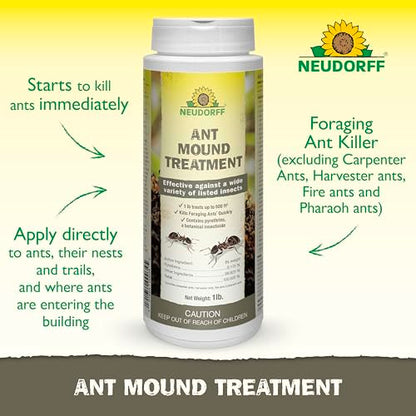 Neudorff Ant Mound Treatment Proven Foraging Ant Killer* Insecticide 1 LB. - size: 1 LB. (Mound)