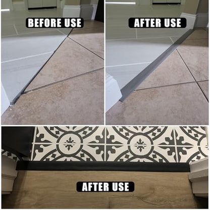 T Molding Flexible Self Adhesive Floor Transition Strip - color: Gray, size: T Molding 9.84ft