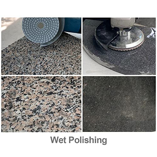 SHDIATOOL 8Pcs 4 Inch Diamond Wet Polishing Pads with White Bond White Buff for Marble Granite Stone - style: White Buff