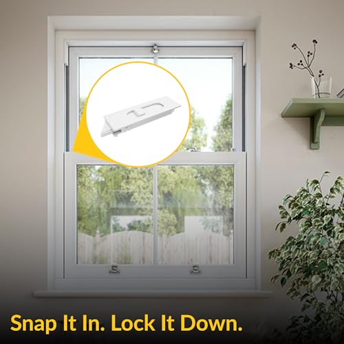 Brixwell 85 Series Left-Hand Snap-in Tilt Latch for Tilt-in Windows, White Plastic, 2-3/8 in Back Cutout Length x 11/16 in Width x 7/16 in Height, Window Sash Replacement Part, Pack of 2 - size: 2, style: Left