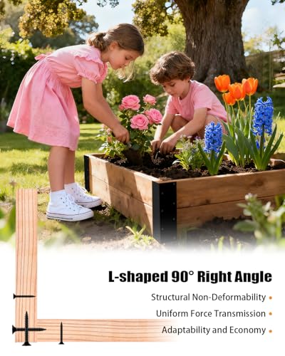 Stainless Steel Raised Garden Bed Corner Brackets, 8 PCS, 11" x 3" x 3"