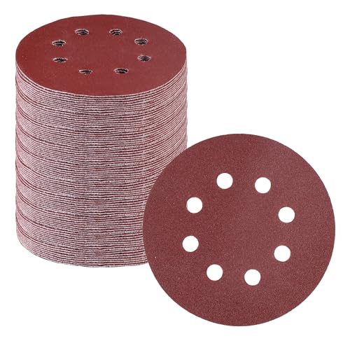 WORKPRO Sanding Discs, 5-Inch 120 Grit 8-Hole Hook and Loop, 150 Pack - style: 150PCS 5 Inch 120 Grit